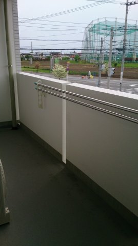 前橋市川曲町の賃貸マンションのバルコニー