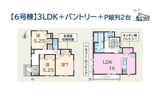 【間取り】 | 減税・控除が優遇される、繰り返す地震につよい長期優良住宅◎　
選択肢・可能性広がる3LDK・フローリングのみのプランなので、お掃除しやすくインテリアの選択肢も広がりますよ♪
