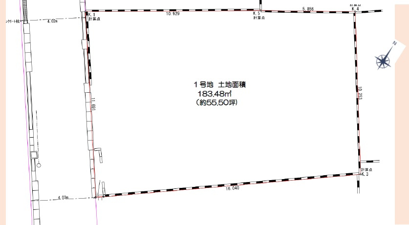 狭山市北入曽売地の外観パース|※現在古屋有　2026年1月更地予定