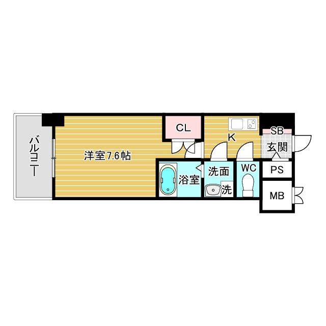 WGB江坂の間取り