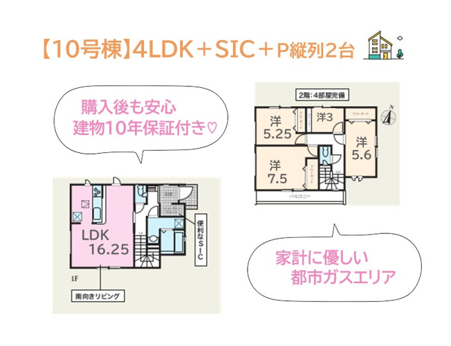 【間取り】 | 南向きで、柔らかな陽光がたっぷり降り注ぐ明るい室内設計！！　
３帖の洋室はオン・オフの切り替えしやすく、集中力UP！
定着しつつある「リモートワーク」にも使い勝手良好ですよ♪