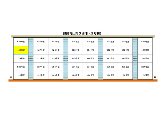 兵庫県公社　姫路青山５号棟の区画図