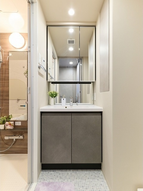 バウスフラッツ蔵前の独立洗面台