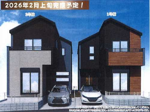 茅ヶ崎市若松町1期　新築戸建全2棟　2号棟の外観