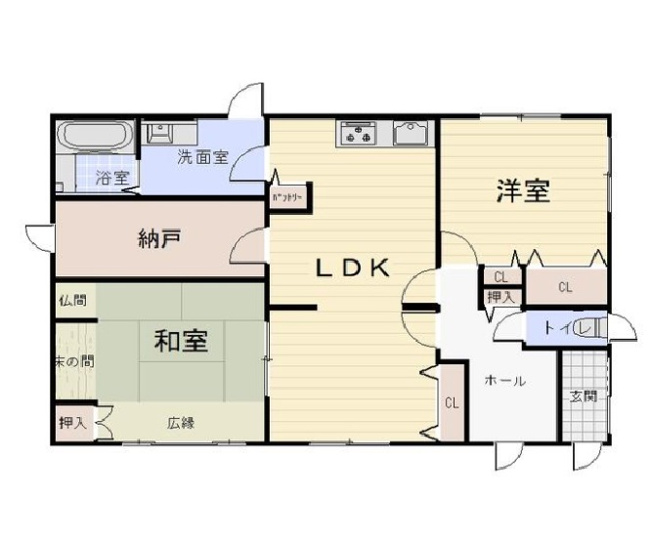 【間取り】 | 間取りは2LDKになります。