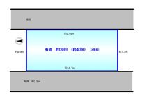 東大阪市川俣本町　売り土地　★間口広々16m★４０坪付！の画像