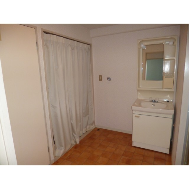 若林ビル【10,000円キャッシュバック対象物件】の洗面所|脱衣スペースもあります