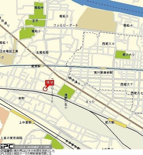 ハピネス上中里の地図