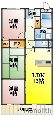 シャンテ小倉の間取り