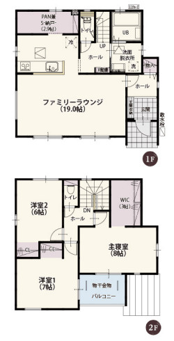 【間取り】 | ワイウッドコート行田市前谷　新築戸建　第3期　4号棟