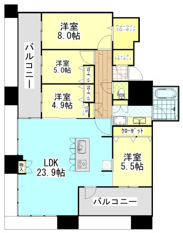 アイランドシティオーシャン＆フォレストタワーレジデンスEASTの間取り