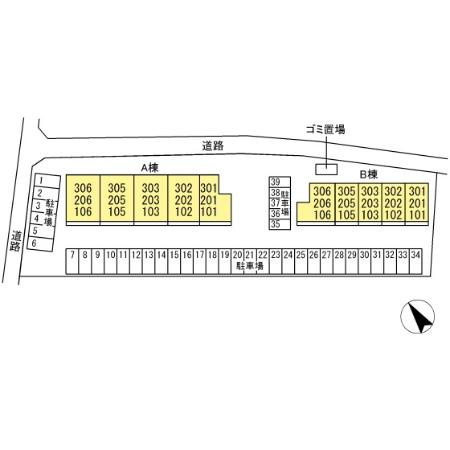 エスポワール Ｂの区画図