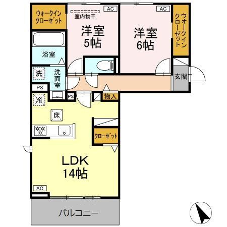 レジデンス大府駅サウス　　刈谷市近郊の賃貸はクラスホームの間取り