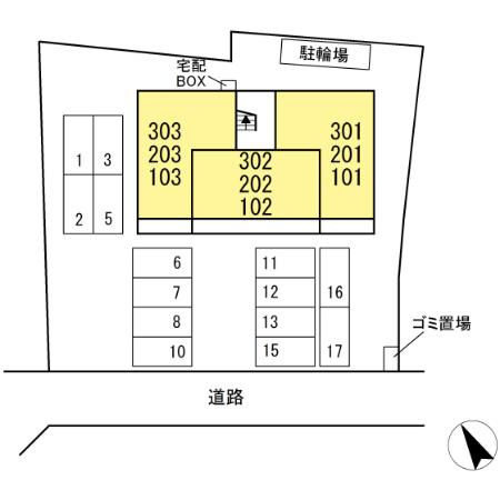 レジデンス大府駅サウス　　刈谷市近郊の賃貸はクラスホームの駐車場
