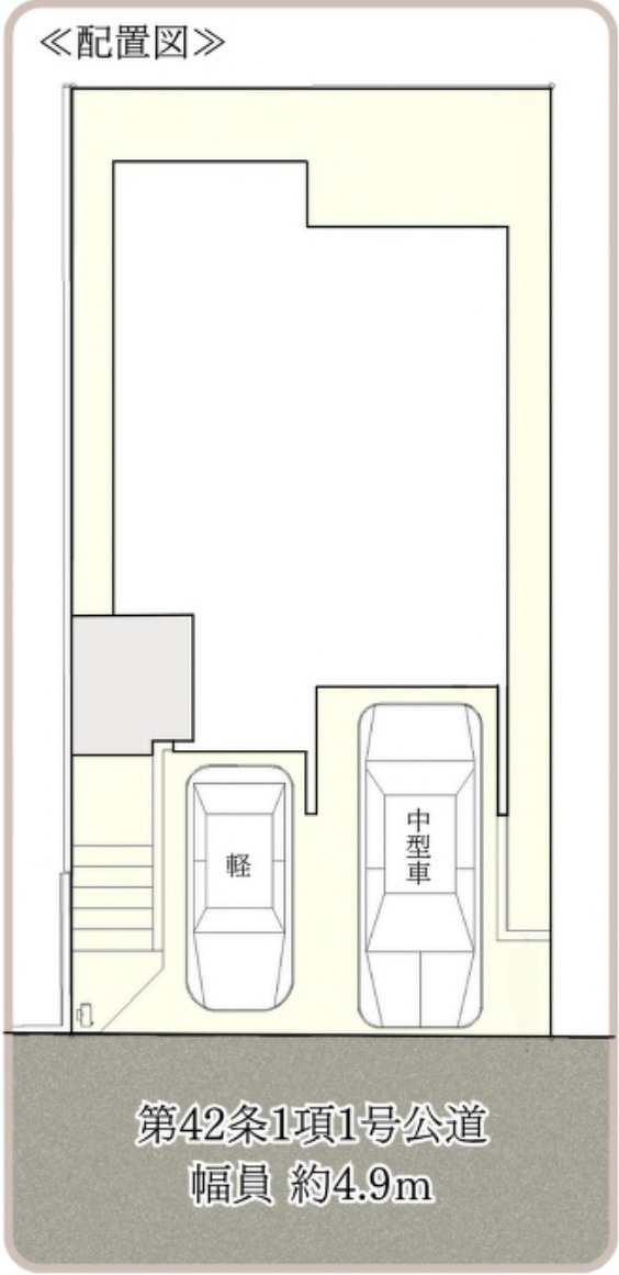 横浜市金沢区高舟台２丁目 新築戸建て【仲介手数料無料】カースペース2台の区画図