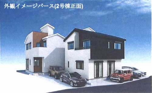 茅ヶ崎市松が丘2丁目　新築戸建全3棟　2号棟の外観