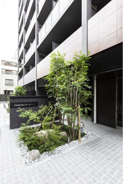 コンフォリア・リヴ根岸二丁目のエントランス