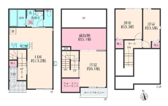 さいたま市中央区円阿弥５丁目のタウンの間取り
