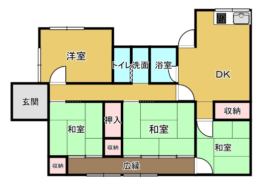 高倉　平屋の間取り