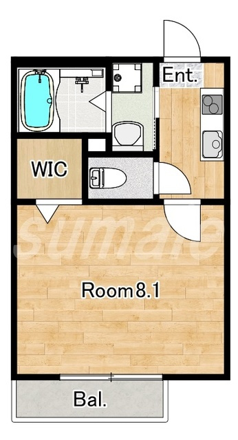 アパートメントK-Ⅲの間取り|南東向きです☆