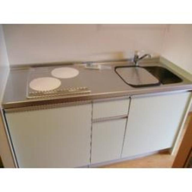 アパートメントK-Ⅲのキッチン|お掃除楽なIH☆