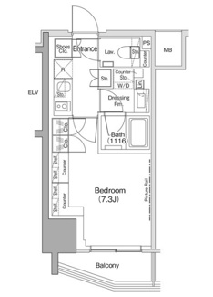 【間取り】 | ザ・パークハビオ荏原中延駅前