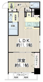 【間取り】 | アーバン・スクエア鶴見中央 | 間取りです。