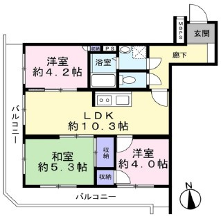 【間取り】 | セザール浦和第二