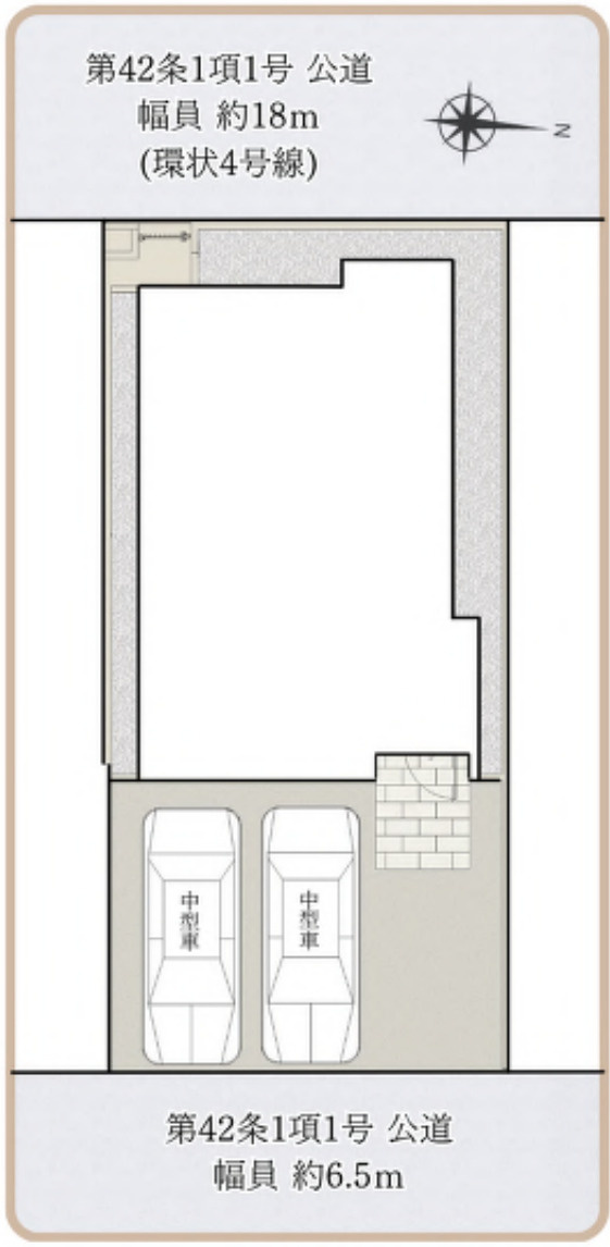 横浜市瀬谷区南瀬谷2丁目 新築戸建て【仲介手数料無料】カースペース2台の区画図