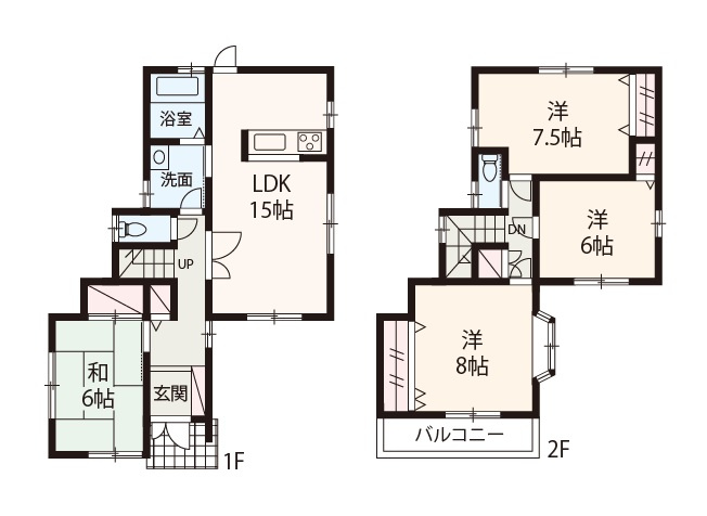 【間取り】 | 堺市西区上　中古戸建 | リビングに楽しく集い、個室も収納も充実！ゆとりの4LDKリフォーム物件。内覧をご希望の際はお気軽にお電話ください！