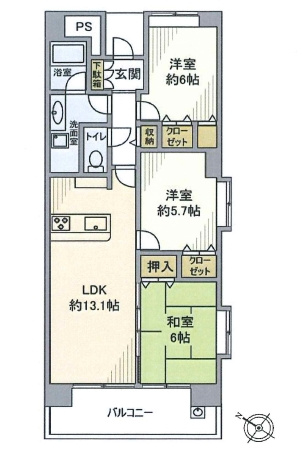 【間取り】 | アステールふじみ野イーステーション | ３LDK