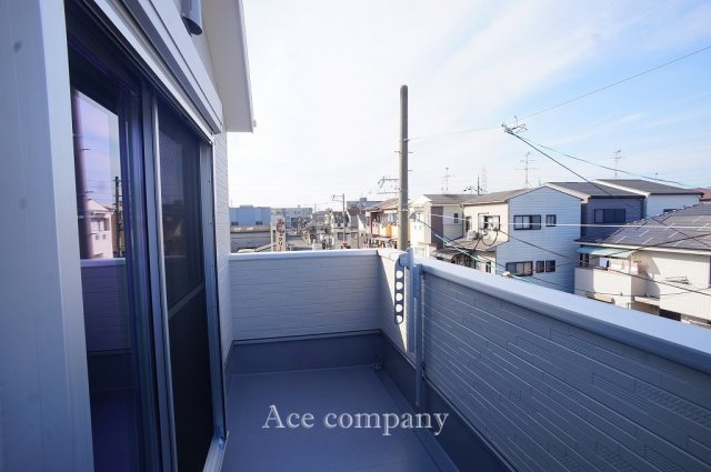【バルコニー】 | 八尾市八尾木北5丁目 | 3階のバルコニーは2階よりも広めのワイドタイプです☆