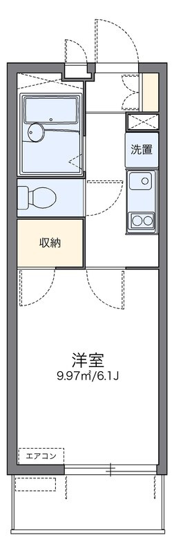 レオパレス元住吉桜下の間取り