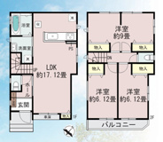 千葉市花見川区幕張町二丁目　新築分譲住宅A号棟の画像
