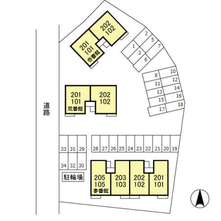 【区画図】 | ロイヤルタウン寺町 参番館