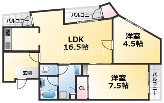 【間取り】 | 神戸タケサンハイツ