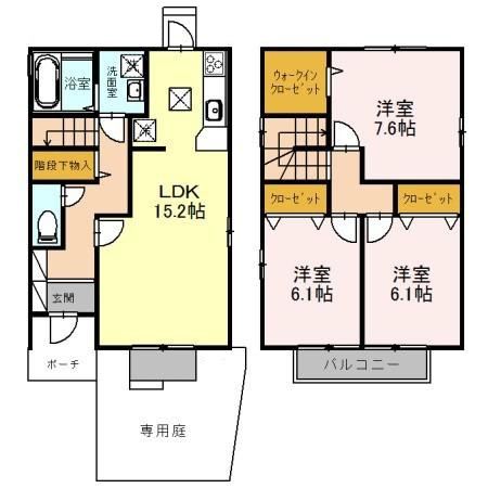梅田様戸建Ⅱの間取り