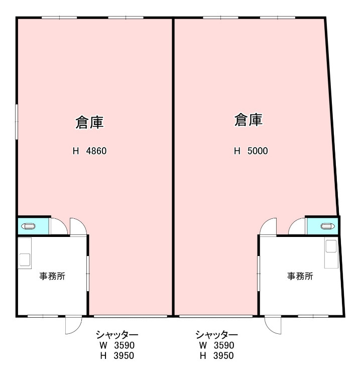 三潴郡大木町大字上牟田口の工場の間取り