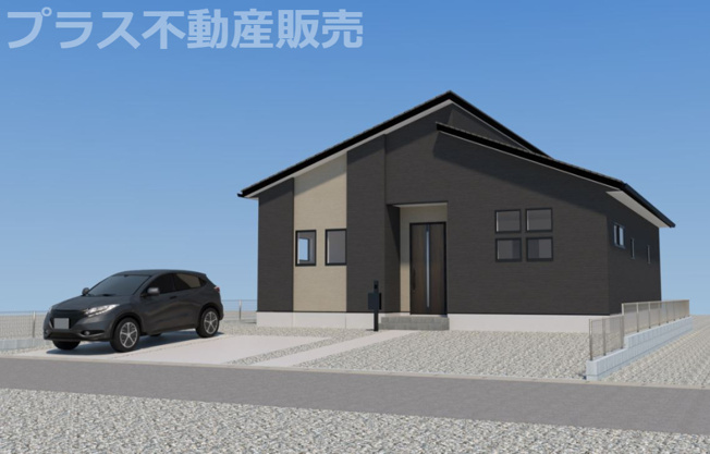 【外観】 | 糟屋郡新宮町大字新宮1期・平屋　1号棟（全1棟）【仲介手数料無料・0円】 | 建築中の物件は、お近くのモデルハウスも一緒にご覧頂けます。