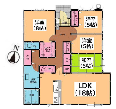 【間取り】 | 糟屋郡新宮町大字新宮1期・平屋　1号棟（全1棟）【仲介手数料無料・0円】 | 平日、土日祝日もお好きな日時にご見学可能です。お気軽にお問合せ下さい。