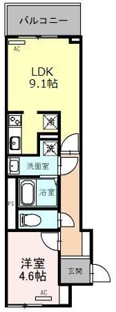 サンプット東仲ノ町の間取り