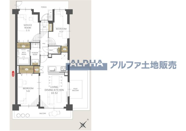 モナーク福生の間取り|【Balcony】
◆カウチソファから望む◆窓から降りそそぐ採光は美しくその空間と光を頬に感じ感嘆する。また夜間にはカウチソファに背を傾け星空を眺めながら家族と楽しむひと時も捨て難い。