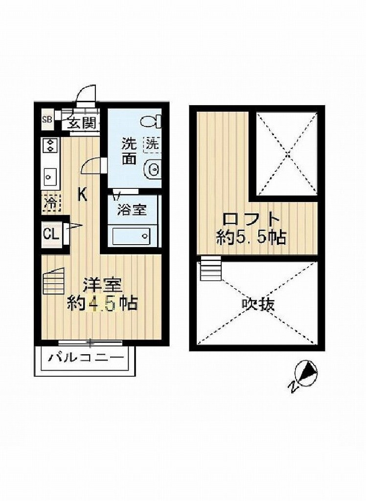 CREST COURT鷹取の間取り