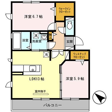 オースター1番館の間取り