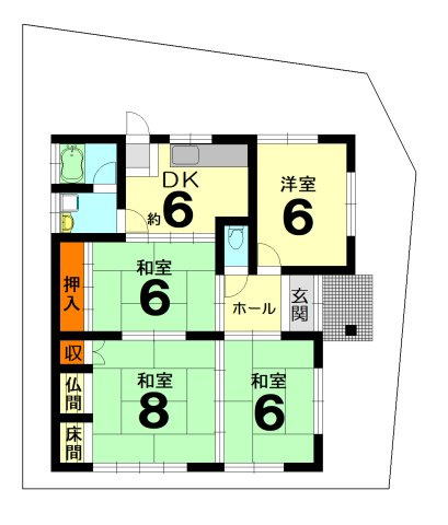 【間取り】 | 亀岡　篠町野条イカノ辻南　一戸建