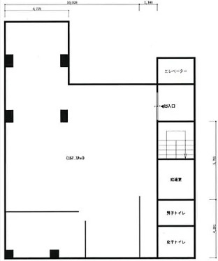大津市大萱１丁目の事務所の間取り