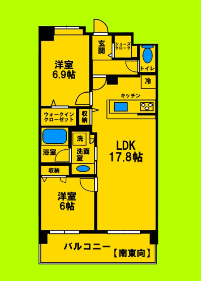 【間取り】 | カーサマリーナモンテカルロ | ゆとりある室内空間と生活動線にこだわった間取りです♪