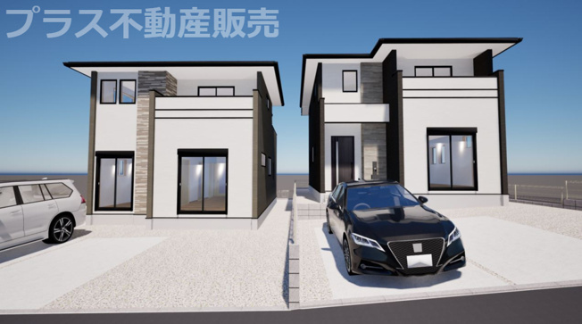 【玄関】 | 福岡市早良区重留2丁目2期　1号棟（全2棟）【仲介手数料無料・0円】 | 施工例。施工例は完成時と異なる場合があります。