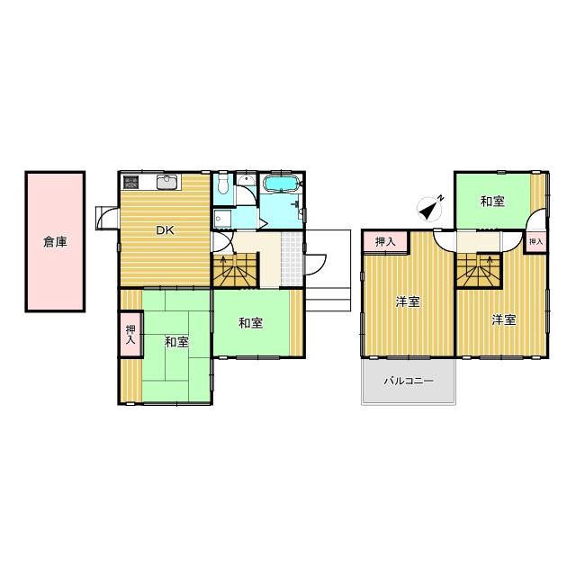 【価格改定】舞鶴市字行永の間取り|部屋数充実の5DK！
ファミリーにおススメの物件です。