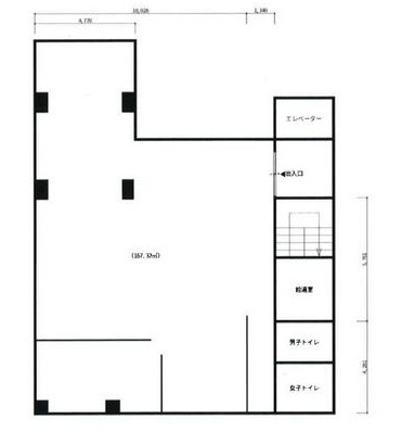 大津市大萱１丁目の事務所の間取り